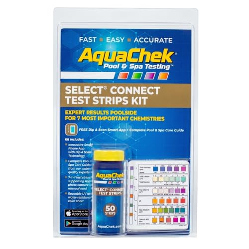 AquaChek Select Connect 7-Way Test Strips Complete Kit (50 Strips)